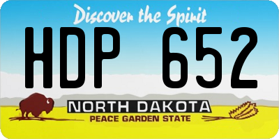 ND license plate HDP652