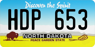 ND license plate HDP653