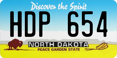 ND license plate HDP654