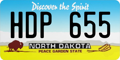 ND license plate HDP655