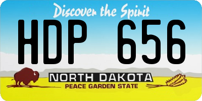 ND license plate HDP656