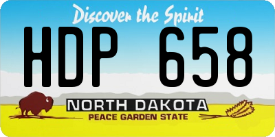 ND license plate HDP658