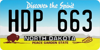 ND license plate HDP663