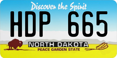 ND license plate HDP665