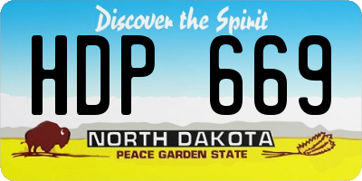 ND license plate HDP669