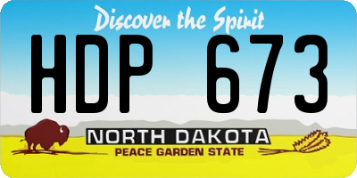 ND license plate HDP673