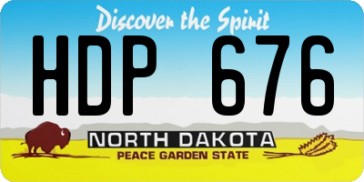 ND license plate HDP676