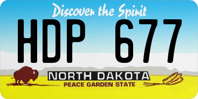 ND license plate HDP677
