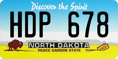 ND license plate HDP678