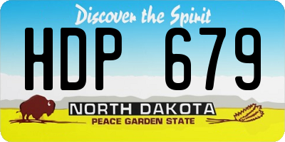 ND license plate HDP679