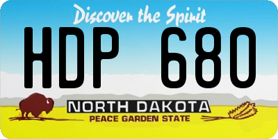 ND license plate HDP680