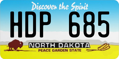 ND license plate HDP685