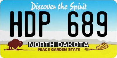 ND license plate HDP689