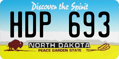 ND license plate HDP693