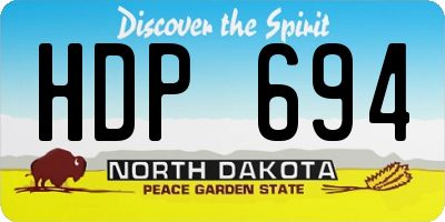 ND license plate HDP694