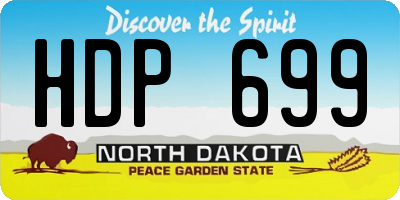 ND license plate HDP699