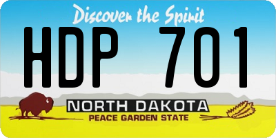 ND license plate HDP701