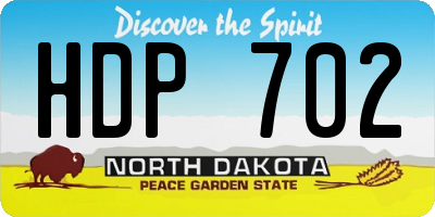 ND license plate HDP702