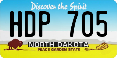 ND license plate HDP705