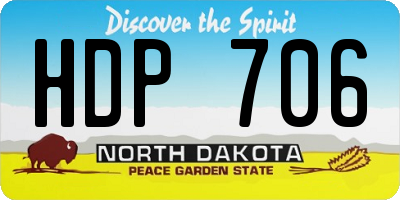 ND license plate HDP706