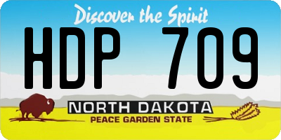 ND license plate HDP709