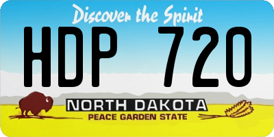 ND license plate HDP720