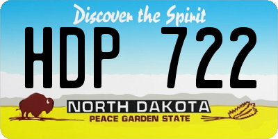 ND license plate HDP722