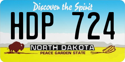 ND license plate HDP724