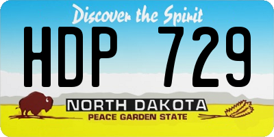 ND license plate HDP729