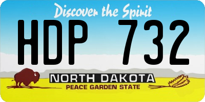 ND license plate HDP732