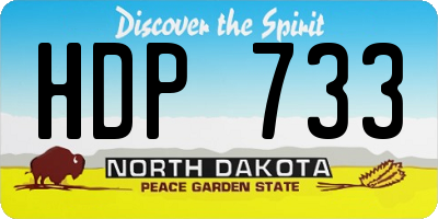 ND license plate HDP733