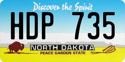 ND license plate HDP735