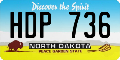 ND license plate HDP736