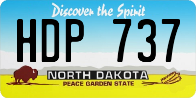 ND license plate HDP737