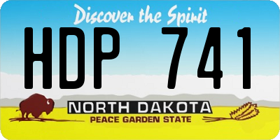 ND license plate HDP741