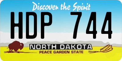 ND license plate HDP744