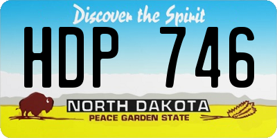 ND license plate HDP746