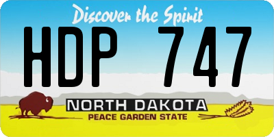 ND license plate HDP747