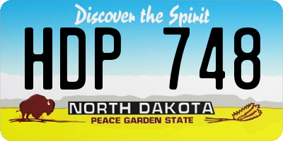 ND license plate HDP748