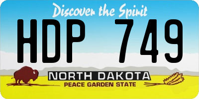 ND license plate HDP749