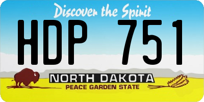 ND license plate HDP751