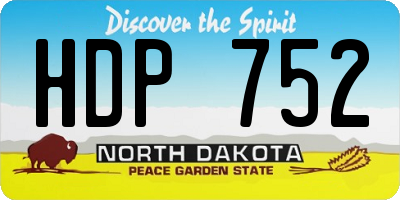 ND license plate HDP752