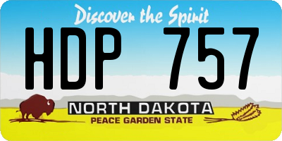 ND license plate HDP757
