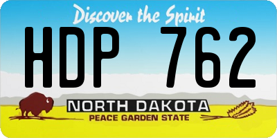 ND license plate HDP762