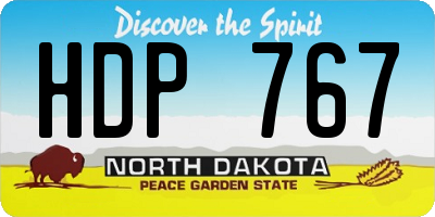 ND license plate HDP767