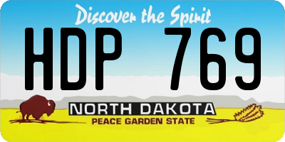 ND license plate HDP769
