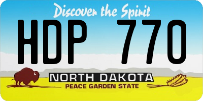 ND license plate HDP770