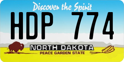 ND license plate HDP774