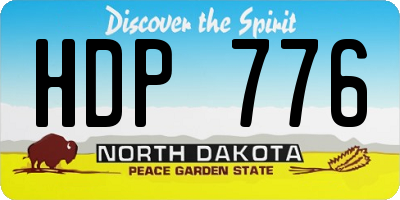 ND license plate HDP776