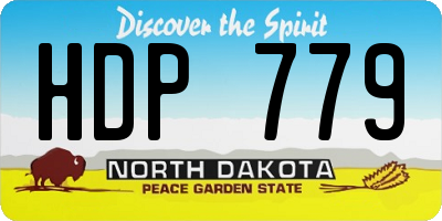 ND license plate HDP779